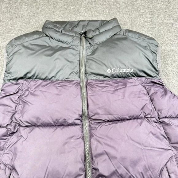 Columbia Puffer Vest Mens XL Pike Lake Purple Omni Heat Puffy Hiking Warm Winter - Picture 2 of 15